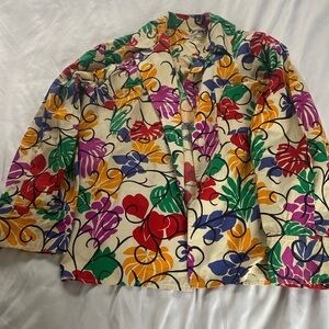 Saint Laurent women’s jacket size 38 preppy rainbow boho set vacation